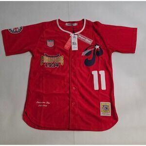 Headgear Classics Baseball Jersey Mens Small Red New Philadelphia Stars 1934 NL